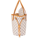 Louis Vuitton Damier Azur Monogram Neverfull PM Handbag