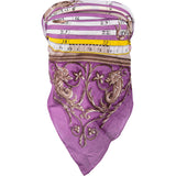 Hermès Purple Astrologie Dies et Hore Cotton Carre 140 Tuch Scarf