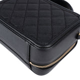 Chanel Quilted Caviar Leather CC Filigree Crossbody Bag