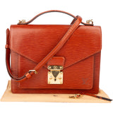Louis Vuitton Cognac Epi Leather Monceau Handbag