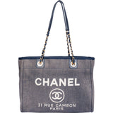 Chanel Denim Cambon Deauville Shoulder Bag