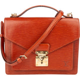 Louis Vuitton Cognac Epi Leather Monceau Handbag