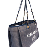 Chanel Denim Cambon Deauville Shoulder Bag