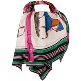 Hermès Paddock Couvertures et Tenues de Sour Carre Silk Scarf Tuch