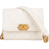 Chanel Quilted Lambskin Box Micro Single Flap Crossbody Bag