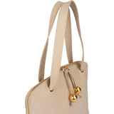 Chanel White Leather CC Shoulder Bag