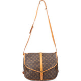 Louis Vuitton Canvas Monogram Saumur 35 Crossbody Bag
