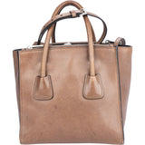 Prada Brown Leather Twin Zip Handbag