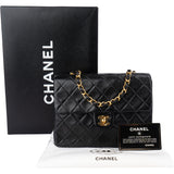 Chanel Quilted Lambskin 24K Gold Single Flap Crossbody Bag