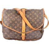 Louis Vuitton Canvas Monogram Saumur 35 Crossbody Bag