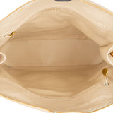 Chanel White Leather CC Shoulder Bag