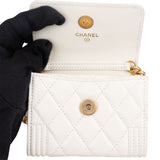 Chanel Quilted Lambskin Box Micro Single Flap Crossbody Bag