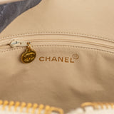 Chanel White Leather CC Shoulder Bag