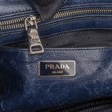 Prada Blue Leather Vitello Handbag