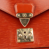 Louis Vuitton Cognac Epi Leather Monceau Handbag