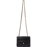 Chanel Quilted Lambskin 24K Gold Single Flap Crossbody Bag