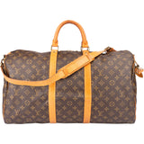Louis Vuitton Canvas Monogram Keepall 50 Bandouliere