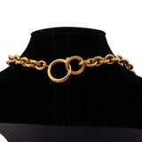 Chanel Golden CC Plate Necklace
