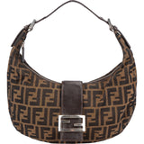 Fendi FF Monogram Baguette Buckle Hobo Bag
