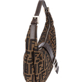 Fendi FF Monogram Baguette Buckle Hobo Bag