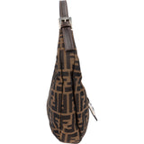 Fendi FF Monogram Baguette Buckle Hobo Bag