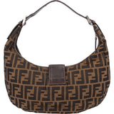 Fendi FF Monogram Baguette Buckle Hobo Bag