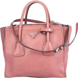 Prada Pink Leather Twin Zip Handbag