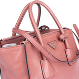 Prada Pink Leather Twin Zip Handbag