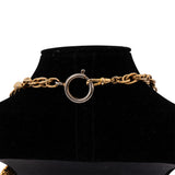 Chanel Heavy Golden Plates Mademoiselle Necklace