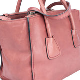 Prada Pink Leather Twin Zip Handbag