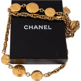Chanel Heavy Golden Plates Mademoiselle Necklace