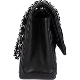 Chanel Quilted Lambskin Palladium Jumbo Double Flap Crossbody Bag