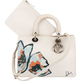 Christian Dior White Leather Art Diorissimo Handbag
