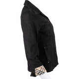 Burberry Black Denim Nova-Check Jacket (40)