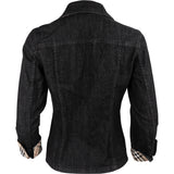 Burberry Black Denim Nova-Check Jacket (40)