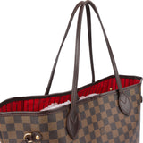 Louis Vuitton Damier Ebene Monogram Neverfull MM Shopper Handbag