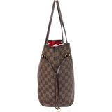 Louis Vuitton Damier Ebene Monogram Neverfull MM Shopper Handbag