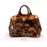 Prada Fur Optic Canapa Handbag