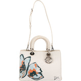 Christian Dior White Leather Art Diorissimo Handbag