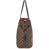 Louis Vuitton Damier Ebene Monogram Neverfull MM Shopper Handbag