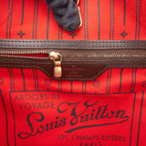Louis Vuitton Damier Ebene Monogram Neverfull MM Shopper Handbag