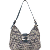 Fendi FF Monogram Baguette Buckle Shoulder Bag