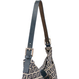 Fendi FF Monogram Baguette Buckle Shoulder Bag