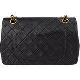 Chanel Quilted Lambskin 24K Gold Small Double Flap Crossbody Bag