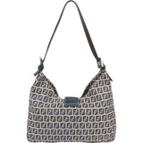 Fendi FF Monogram Baguette Buckle Shoulder Bag