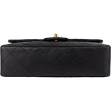 Chanel Quilted Lambskin 24K Gold Small Double Flap Crossbody Bag