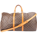 Louis Vuitton Canvas Monogram Keepall 55 Bandouliere