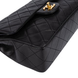 Chanel Quilted Lambskin 24K Gold Small Double Flap Crossbody Bag