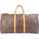 Louis Vuitton Canvas Monogram Keepall 55 Bandouliere
