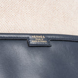 Hermès Blue Jige Elan Leather Clutch